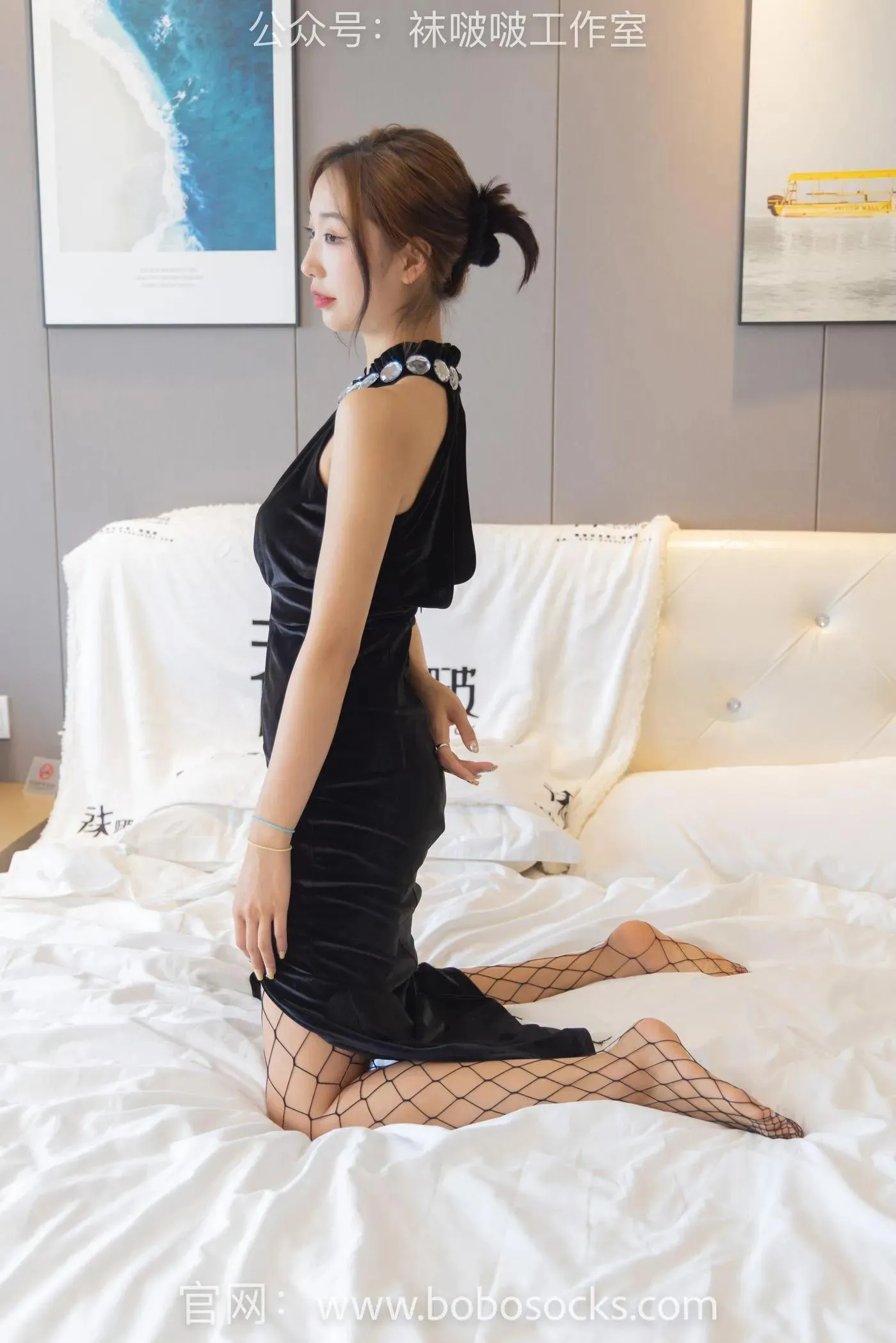 [BoBoSocks袜啵啵]NO.113 果果-高跟鞋、黑色网袜 [141P]插图4